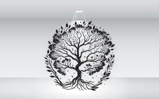 Modern Tree Of Life Logo Vector File