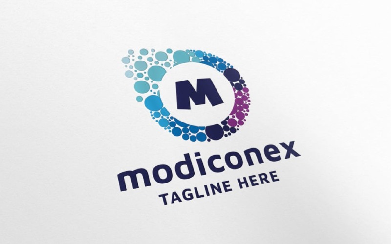 Modiconex M Letter Pro Logo Logo Template
