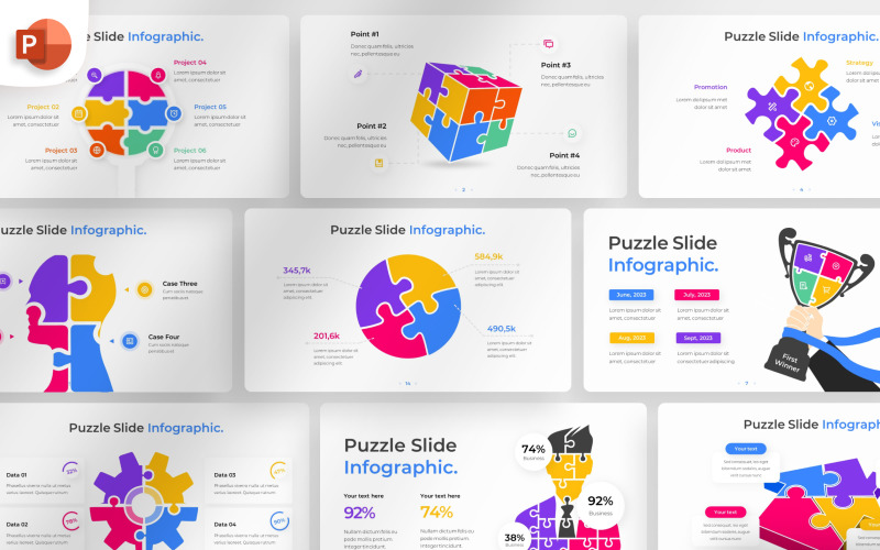Puzzle PowerPoint Infographic Template PowerPoint Template