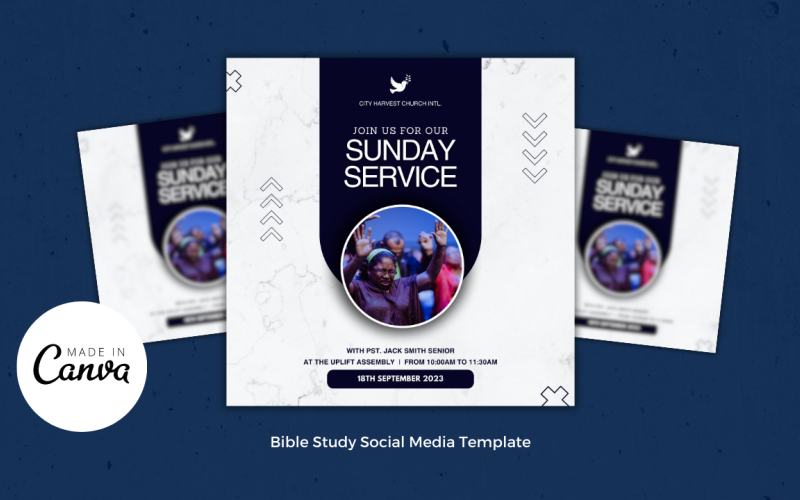 Sunday Service Design Template Social Media