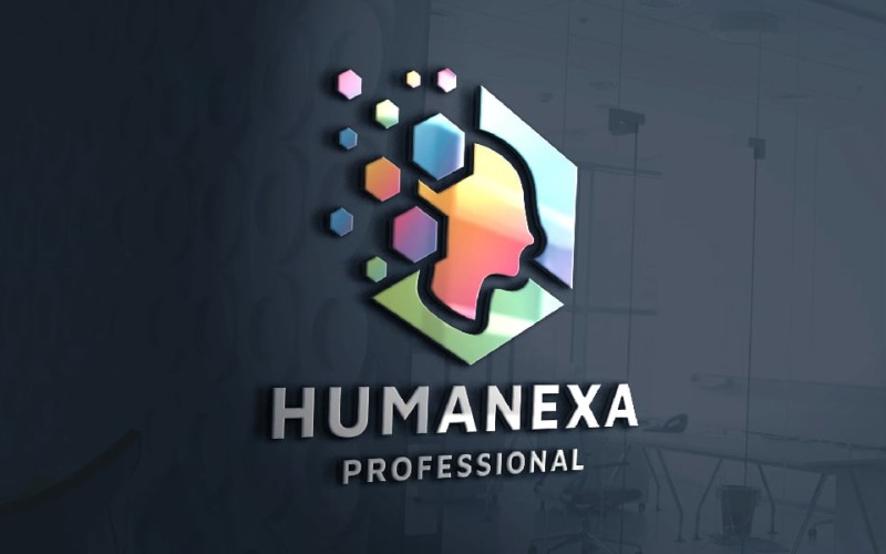 Virtual Humanexa Mind Pro Logo Logo Template