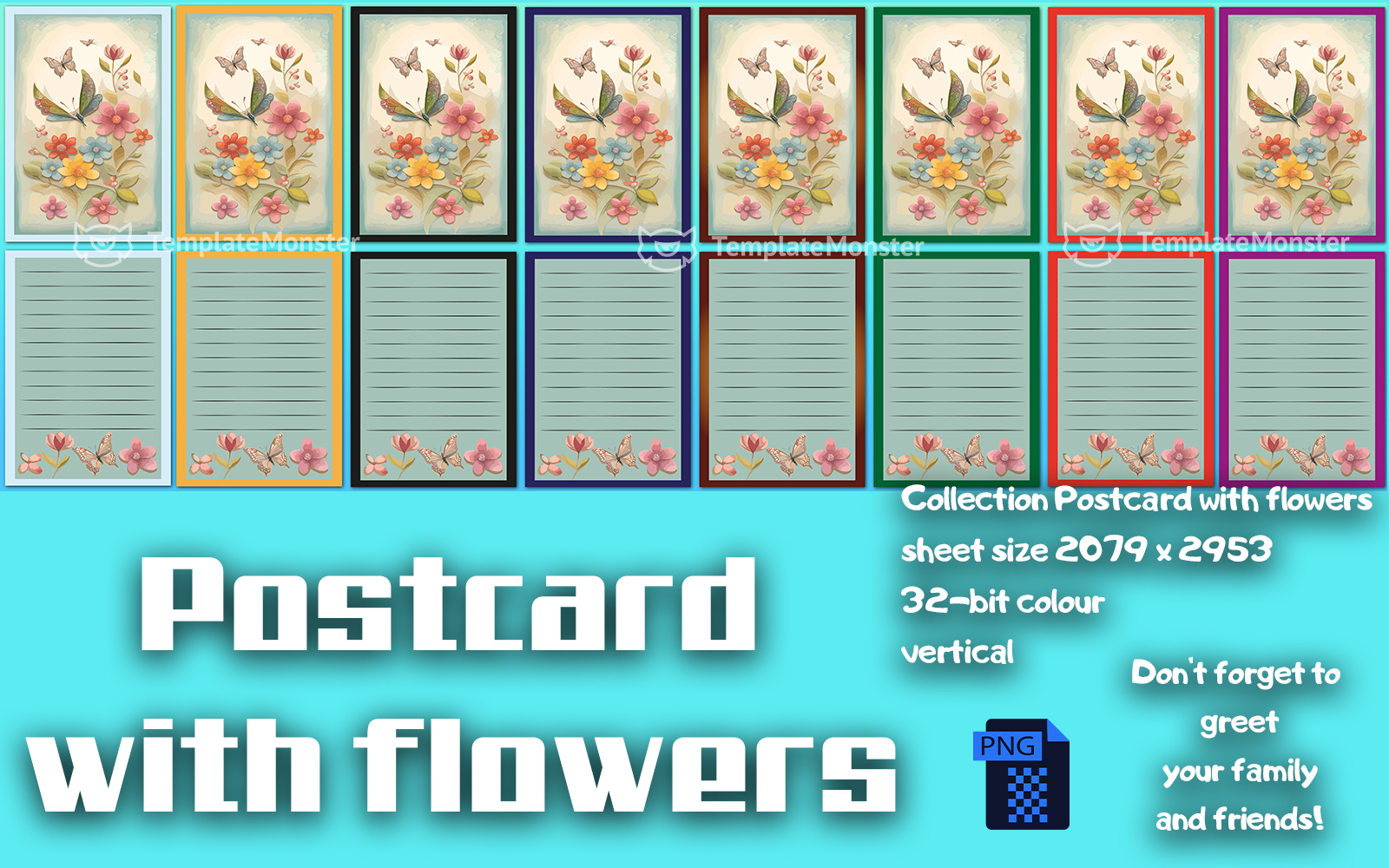 Kit Graphique #373378 Postcard Flowers Divers Modles Web - Logo template Preview