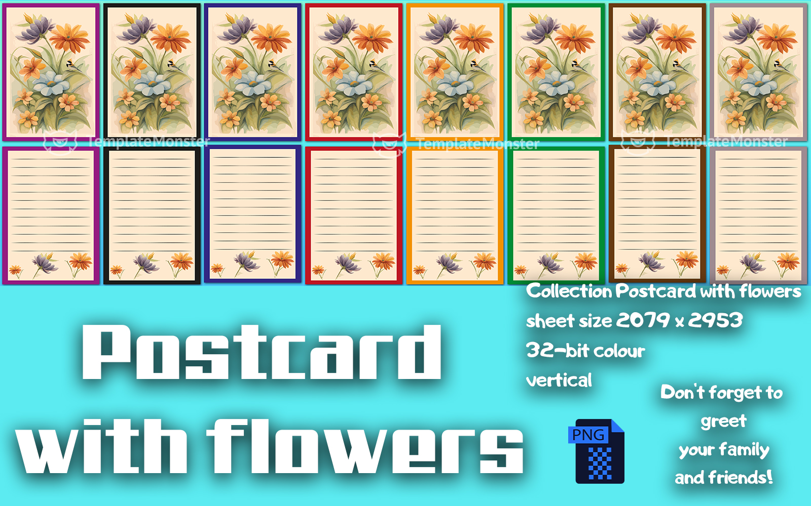 Kit Graphique #373379 Postcard Flowers Divers Modles Web - Logo template Preview