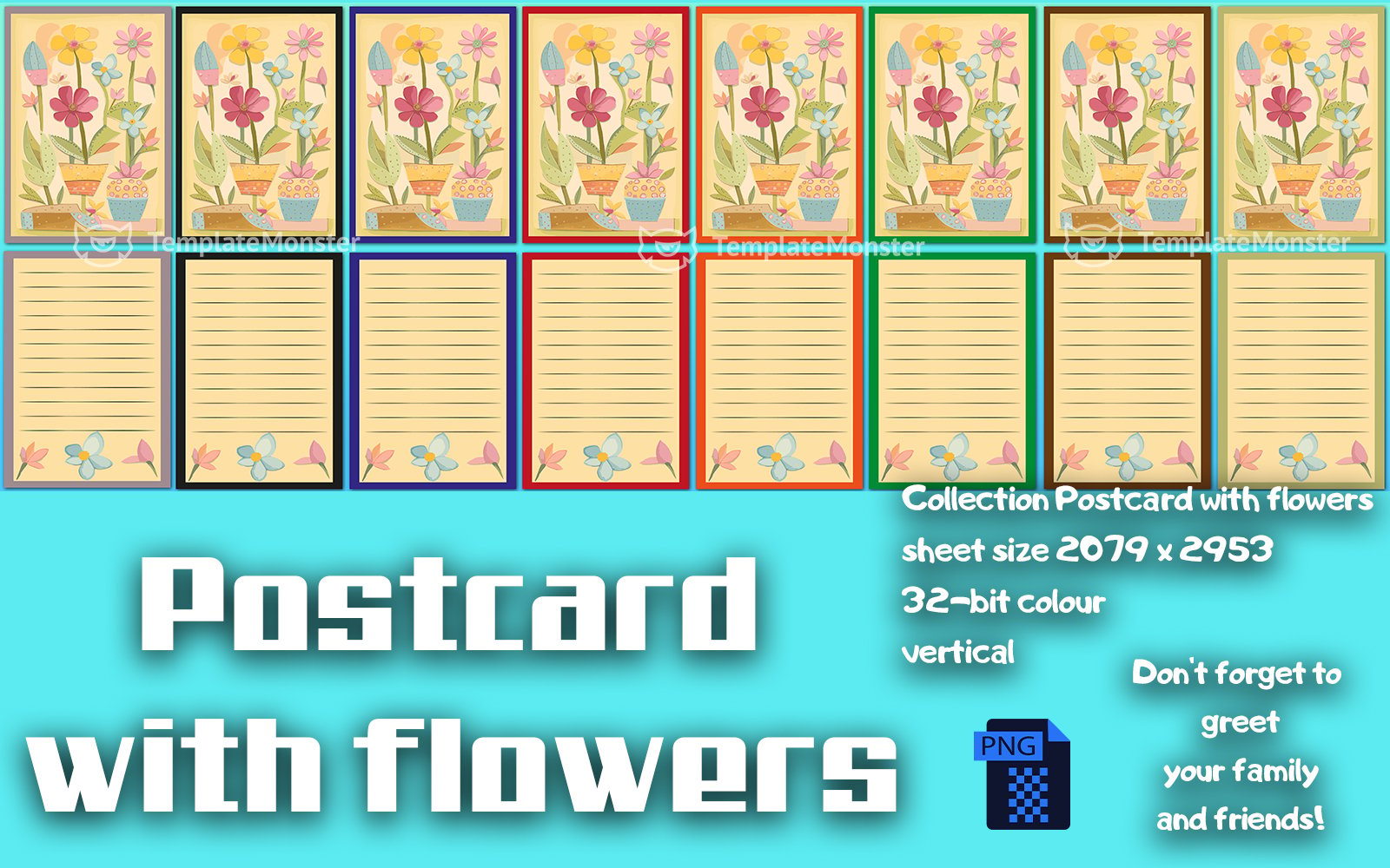 Kit Graphique #373380 Postcard Flowers Divers Modles Web - Logo template Preview