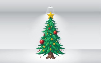 Christmas Tree Illustration Vector Format