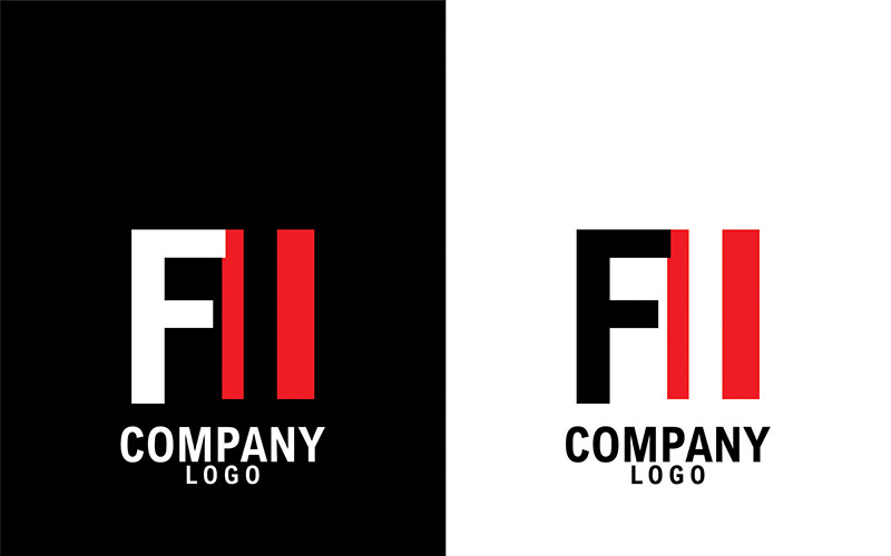 Letter fi, if abstract company or brand Logo Design Logo Template