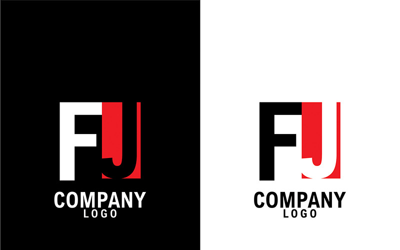 Letter fj, jf abstract company or brand Logo Design Logo Template
