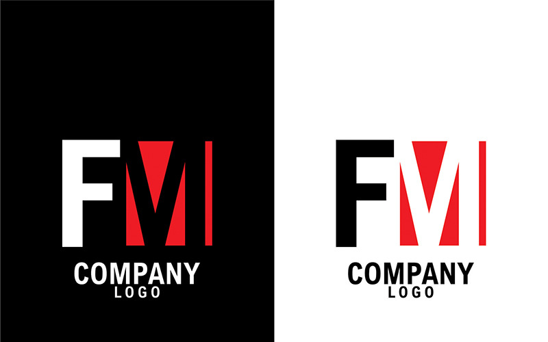 Letter fm, mf abstract company or brand Logo Design Logo Template