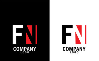 Letter fn, nf abstract company or brand Logo Design