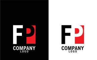 Letter fp, pf abstract company or brand Logo Design