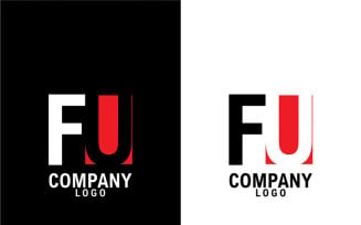 Letter fu, uf abstract company or brand Logo Design
