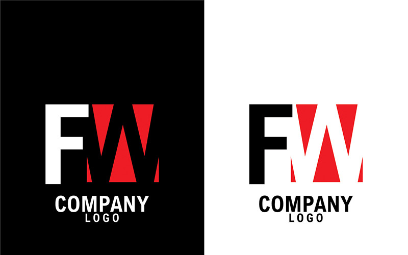 Letter fw, wf abstract company or brand Logo Design Logo Template