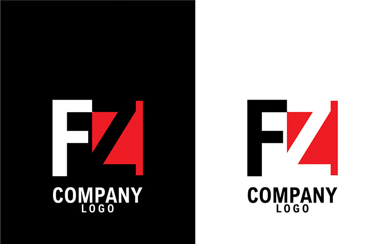 Letter fz, zf abstract company or brand Logo Design Logo Template