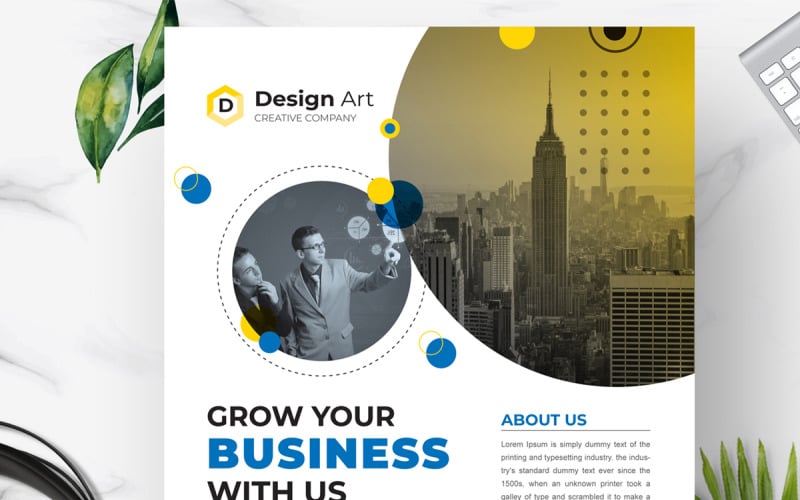 Business Marketing Flyer Design Template Layout Corporate Identity