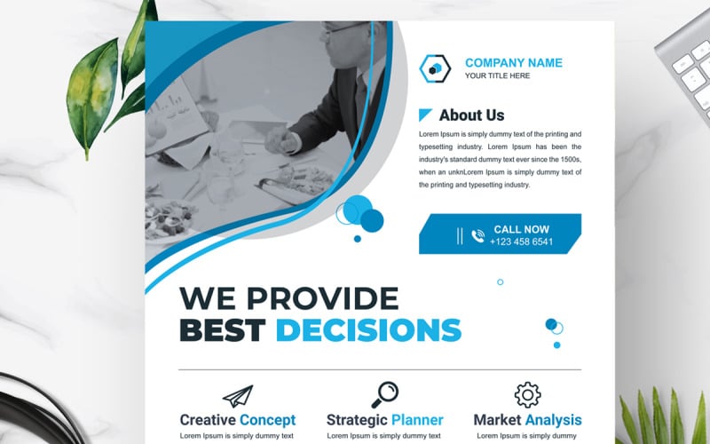 Digital Marketing Business Flyer Template Layout Corporate Identity