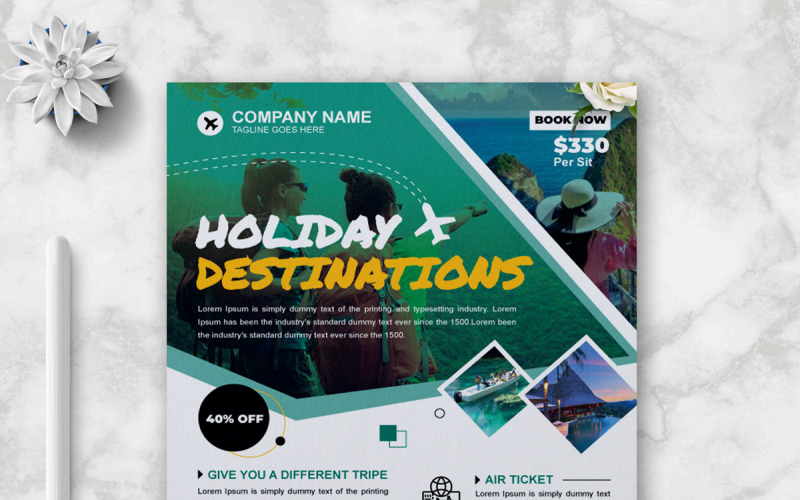 Holiday Destinations Flyer Corporate Identity