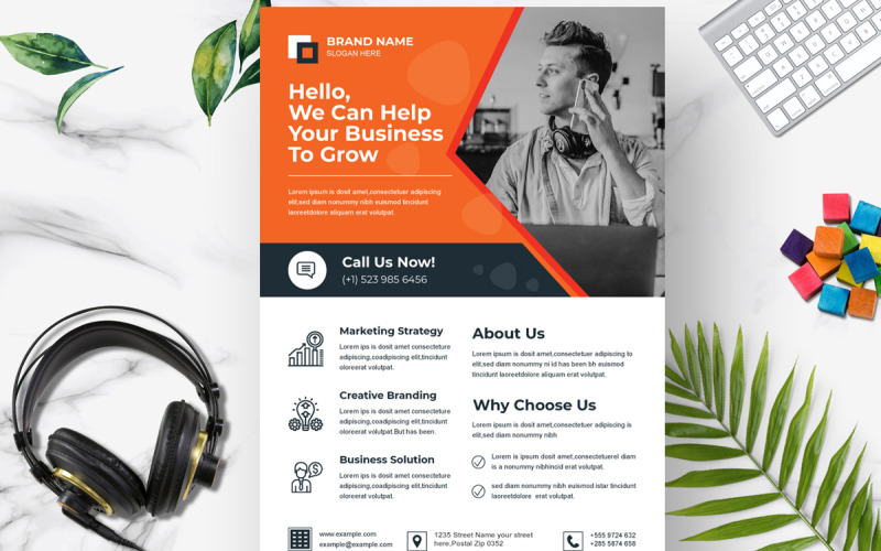 Marketing Flyer Template Layout Corporate Identity