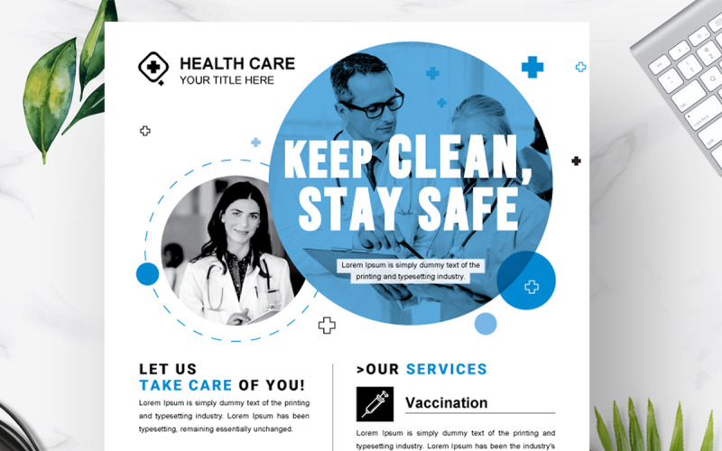 Medical Flyer Template layout Corporate Identity