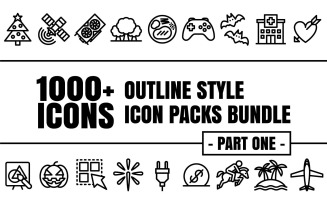 Outlizo Bundle - Collection of Multipurpose Icon Packs in Outline Style