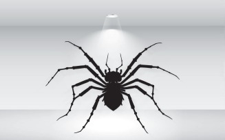 Black Spider Of Halloween Vector Format