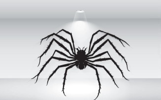 Black Spider Of Halloween Vector