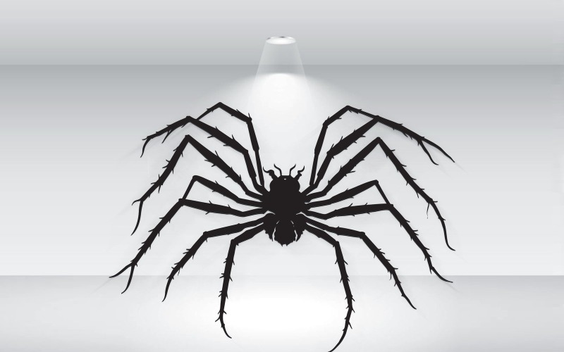 Black Spider Of Halloween Vector Illustration