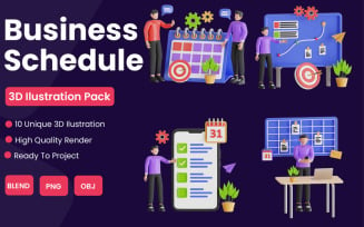 Business Schedule 3D Illustration