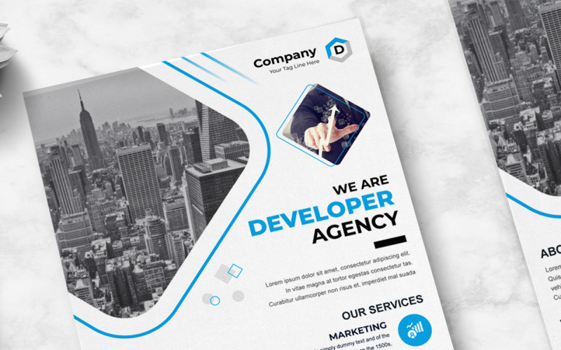 corporate Marketing Agency Flyer Template Corporate Identity