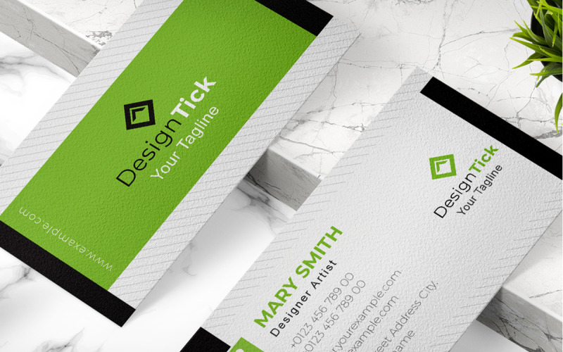 Creative Green Business Card Template Corporate Identity