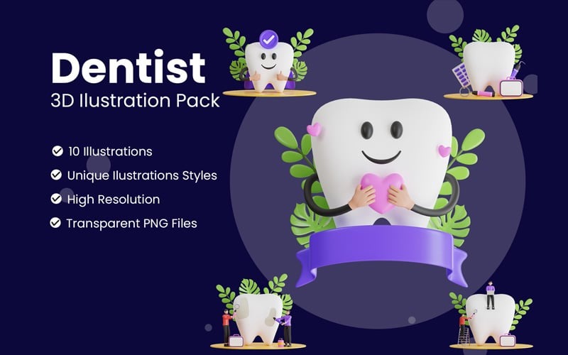 3D Illustration of Dentist Model