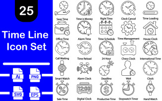 Time Line Icon Set template