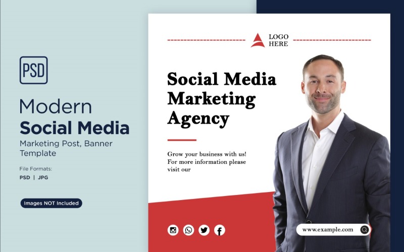 Business Marketing Banner Design Template 8. Social Media