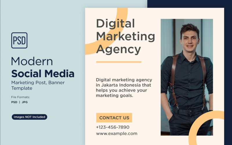 Digital Marketing Agency Business Banner Design Template 4. Social Media