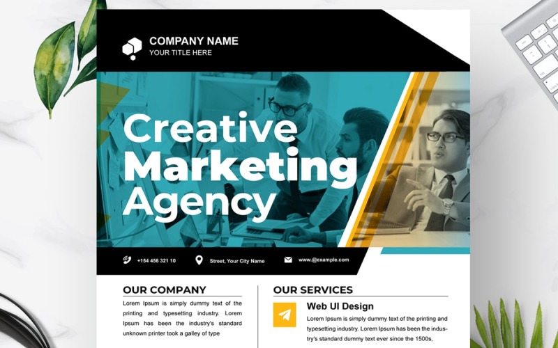 Digital Marketing Business Agency Flyer Template Corporate Identity