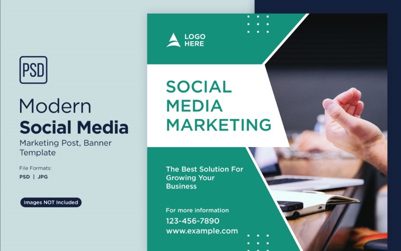 For the Growth of your Business Development Banner Design Template 4. Social Media