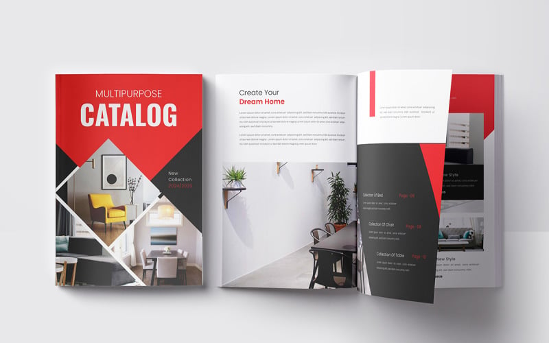 Furnture Catalog template and product catalog design Magazine Template