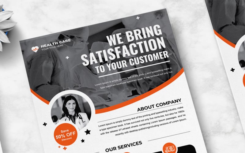Medical Flyer Templates layout Corporate Identity