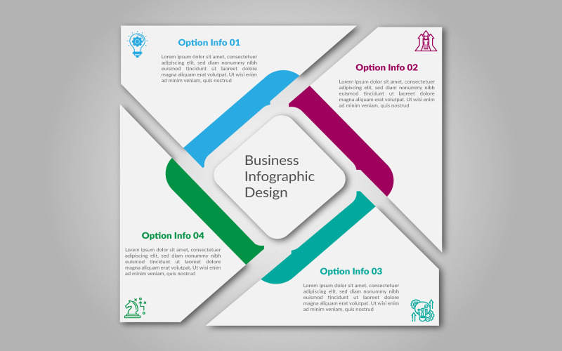 Polygon style simple infographic element design Infographic Element