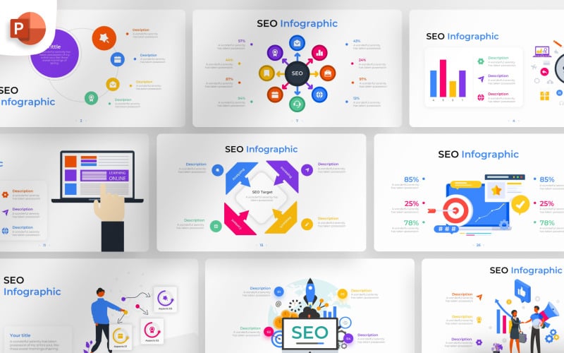SEO PowerPoint Infographic Template PowerPoint Template