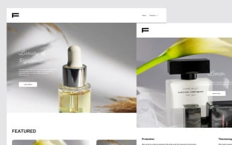 Skin or beauty ecommerce brand UI