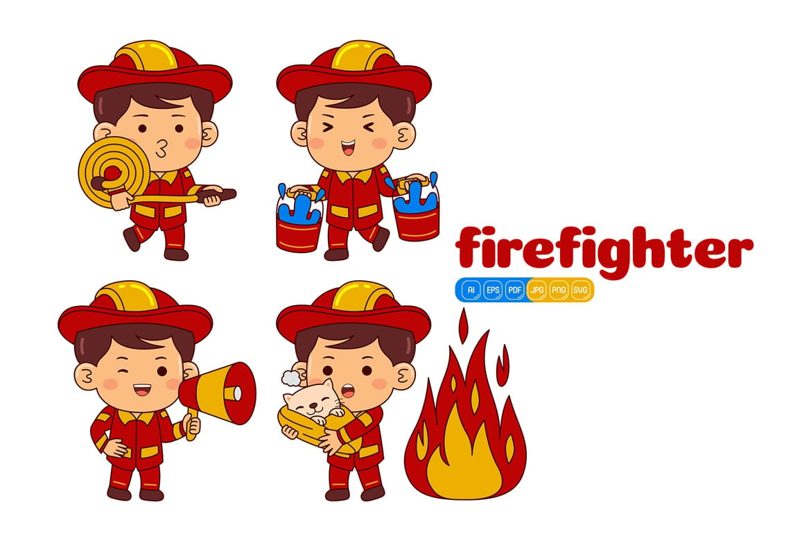 Kit Graphique #373826 Firefighter Vector Divers Modles Web - Logo template Preview