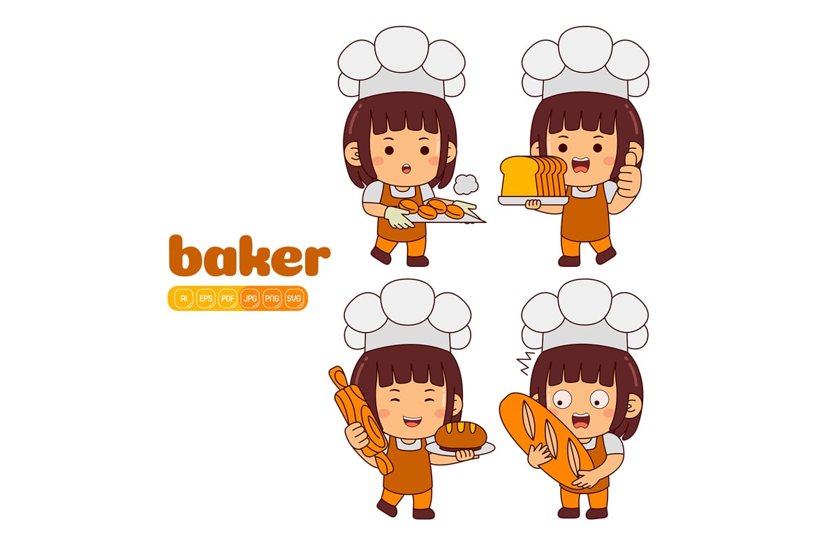 Kit Graphique #373838 Baker Illustration Divers Modles Web - Logo template Preview