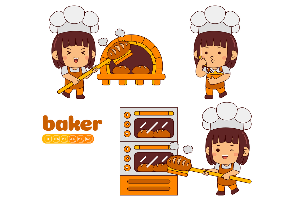 Kit Graphique #373839 Baker Illustration Divers Modles Web - Logo template Preview