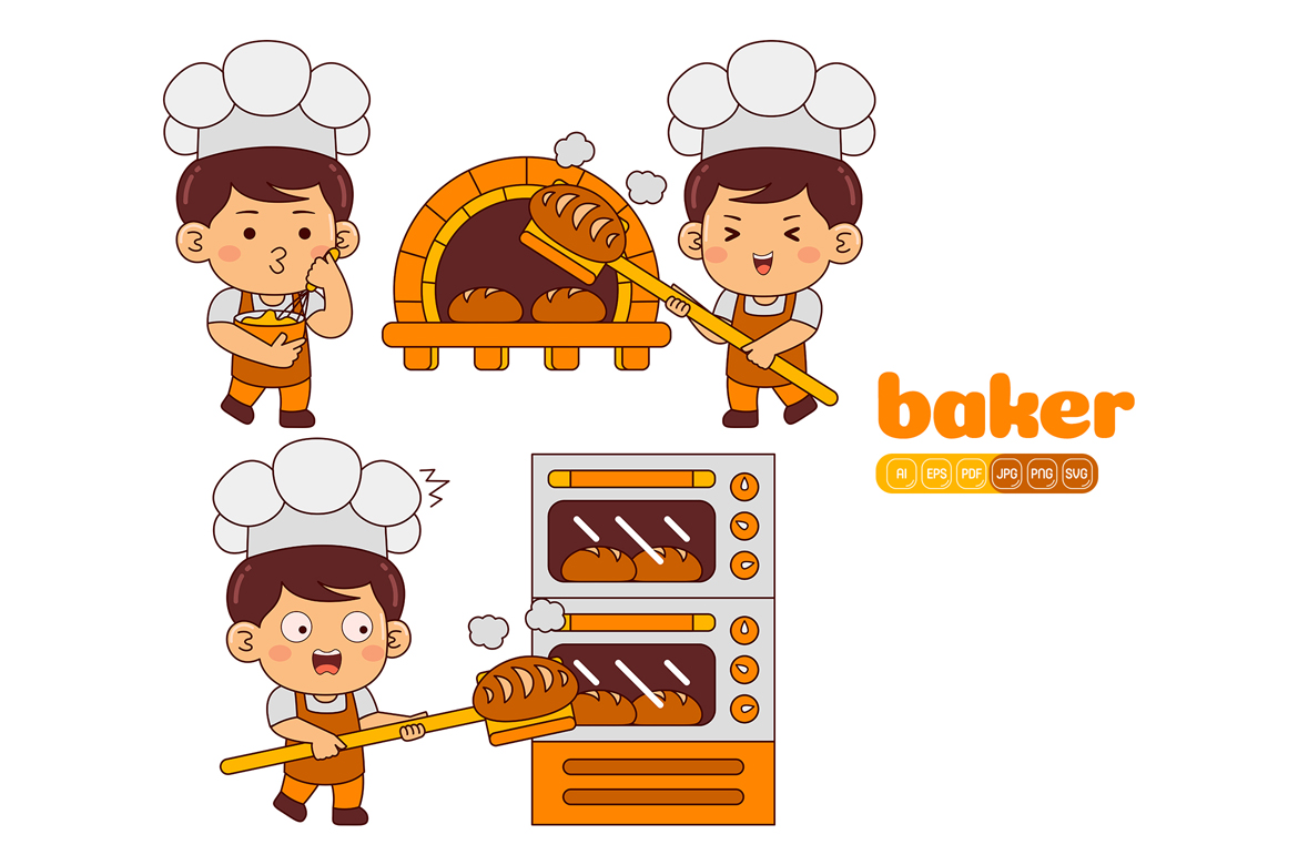 Kit Graphique #373840 Baker Illustration Divers Modles Web - Logo template Preview