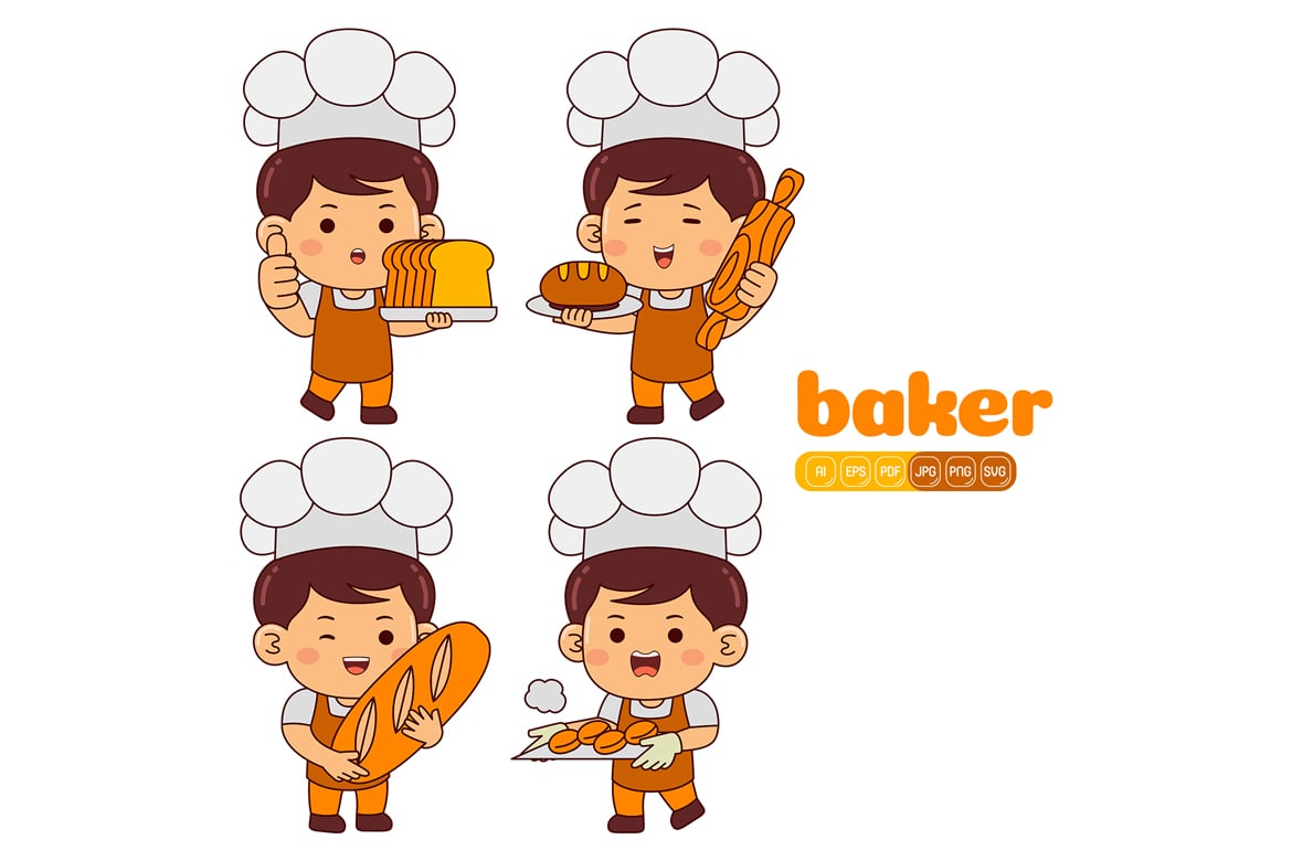 Kit Graphique #373841 Baker Illustration Divers Modles Web - Logo template Preview