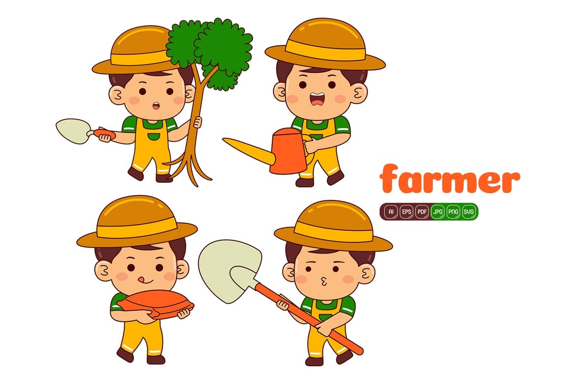 Kit Graphique #373874 Farmer Man Divers Modles Web - Logo template Preview