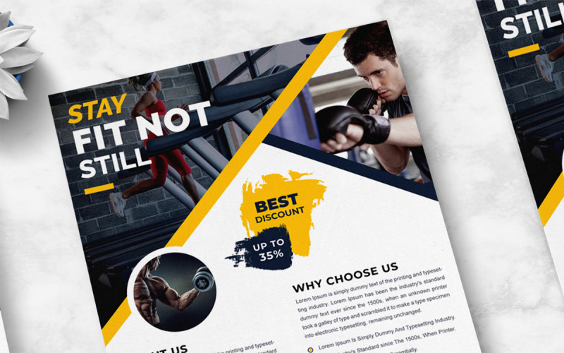 Health and Fitness GYM - Flyer Template Corporate Identity