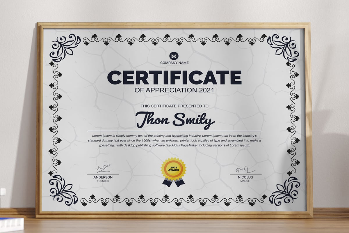 Template #373906 Awards Certificate Webdesign Template - Logo template Preview