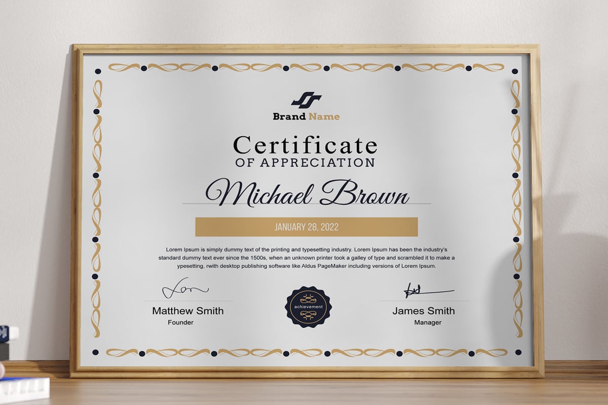 Template #373909 Certificate Certification Webdesign Template - Logo template Preview