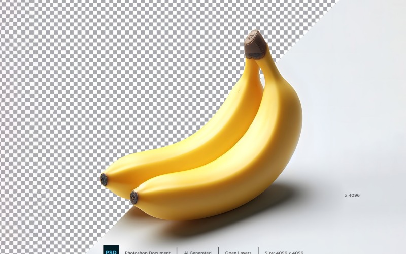Banana Fresh fruit isolated on white background 3 Vector Graphic